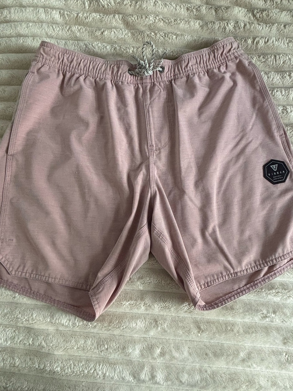VISSLA Dusty Mauve Hex Patch Shorts